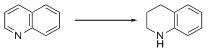 Selective hydrogenation of quinoline